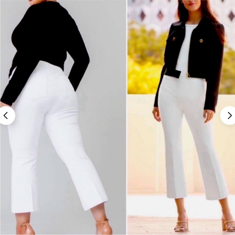 SPANX white jeans - silver linings kick flare